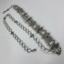 Silvertone Charm Belt Inspirational Faith Courage Peace Harmony Joy Dream Love - £28.12 GBP