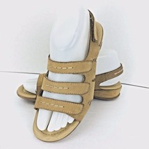 I Love Comfort Beige Suede Leather Sandals Size 6.5 Strap Low Heel Adjus... - $39.99