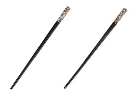 Caravan French Chop Stick In A Diamond Top Shape Hand Painted Pair, Gold C - £16.61 GBP