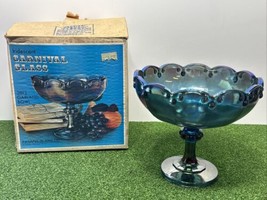 Vintage Iridescent Carnival Glass #2892 Garland Bowl Indiana Glass New Old Stock - £23.36 GBP