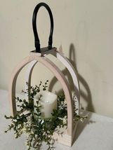 Arch Open Led Candle Lantern with Greens - SALE image 4