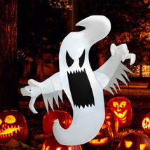5&#39; Halloween Inflatable Ghost Blow-up Hanging Decoration w/ Built-in LED Lights - £33.77 GBP