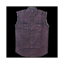 Mens Cutoffs Burgundy Acid Wash Shirt - 714379 - $173.78 CAD