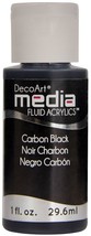 DecoArt Media Fluid Acrylics Paint 1oz Carbon Black Series 1 - $440.07 MXN