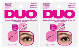 DUO Strip Eyelash Adhesive for Strip Lashes, Dark Tone, 0.25 oz, 2-Packs... - $12.38