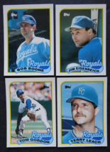 1989 Topps Traded Kansas City Royals Team Set of 4 Baseball Cards - £2.39 GBP