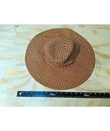 Ladies Large Fashion Hat &quot;Floppy&quot; - Classy Chic! Orange/Brown Gold Chain... - $12.11 CAD
