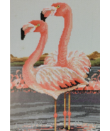 Pink Flamingo Embroidery Kit Janlynn Tropical Bird Florida Hawaii Landsc... - £18.04 GBP