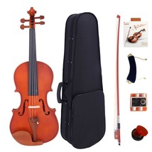 4/4 Full Size High Grade Maple Matt Acoustic Violin Fiddle Set - $81.99