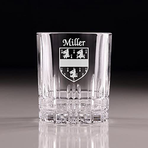 Miller Irish Coat of Arms Perfect Serve Cut Glass Tumbler - Set of 4