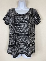 LuLaRoe Womens Size M Textured Pattern Knit T-shirt Short Sleeve Scoop Neck - $6.30
