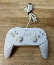 Nintendo Wii White Wired Classic Pro Controller Genuine OEM (RVL-005) Tested - £18.76 GBP