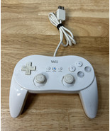 Nintendo Wii White Wired Classic Pro Controller Genuine OEM (RVL-005) Te... - $23.75