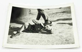 1940&#39;s Photo US Army Officer Posing Goofing Off Military WW II 1942 Soldier - £9.28 GBP