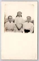 RPPC Two Edwardian Old Women with Young Girl Faces of the Past Postcard G24 - £7.15 GBP