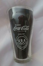 Olympic Enjoy Coca-Cola Bell Soda Flare Glass 5 diff languages in White 12oz - £5.10 GBP