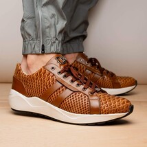 Hand painted genuine Snake calfskin Verona Honey image 7