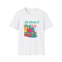 All Aboard the Diaper Train T-Shirt, Baby Shower Gift, Fun Parenting Tee... - $21.47+