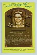 Phil Rizzuto Signed HOF Plaque Postcard Hall of Fame New York Yankees - £31.53 GBP