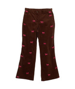 LILLY PULITZER Brown Gallop Embroidered Horses Stretch Corduroy Flared P... - $81.48 CAD