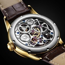 Genuine Gift Original Tourbillon Watch Men Skeleton Mechanical Luxury Elegance - £769.01 GBP