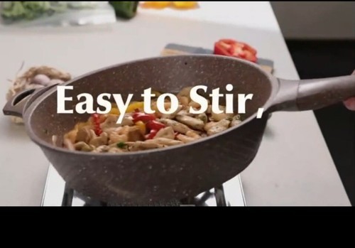 CAROTE 4.5 Qt Saute Pan w/Lid ~ Nonstick ~ TERRA BROWN Granite ~ ALL Stovetops Item image 6