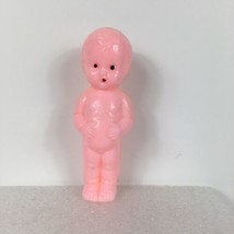 VTG Hard Plastic Baby Doll Figurine Best Brand USA Standing Toddler Pink 3.25&quot; - £8.52 GBP