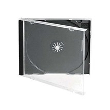 10 Standard 10.4 Mm Jewel Case Single Cd Dvd Disc Storage Assembled Blac... - $23.99