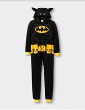Lego Boy&#39;s Full Length Zipper Batman Movie Union Suit Black Costume Pajama Sz L - £13.06 GBP