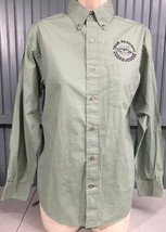 Team National Mens Racing Sports Car Green Button Shirt Size Small 22&quot;  - $17.25