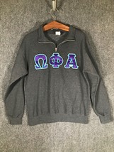 Greek Life Threads Running Jacket Mens M Omega Phi Alpha Long Sleeve Jerzees - £11.61 GBP