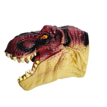 Dinosaur T Rex Hand Puppet Large 5 Inch Head Soft Rubber Jurassic Park - £11.85 GBP