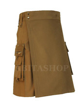 Khaki Medieval Gothic Kilt - $707.15 MXN
