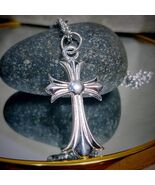 S9999 Silver Filled Vermeil Large Cross Pendant with Solid Chain 60cm | ... - $209.84