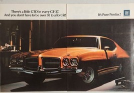 1971 Print Ad The &#39;71 Pontiac GT-37 Sports Car 2-Door Has a Little GTO I... - $17.65