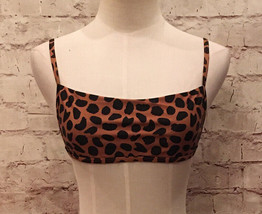 Blue Life ARIA Bikini Top Spotted Cheetah Print Brown Black - Size Small  - £28.24 GBP