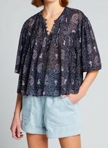 Isabel Marant Etoile Women Paisley Printed Algari Cropped Blouse Tunic T... - $124.57