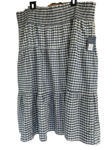 Universal Thread Womens A Line Long Plaid Skirt Pleated Layers Elastic W... - $25.06