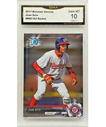 GRADED 10!  JUAN SOTO ROOKIE 2017 BOWMAN CHROME #BDC162 WASHINGTON NATIO... - $399.95