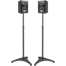 Speaker Stands Height Adjustable 19.29-44.29 Inch With Cable Management, Hold Sa - £73.76 GBP