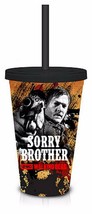 Walking Dead Zombie Daryl Dixon Sorry Brother 18 oz Tumbler Travel Cup - £8.70 GBP