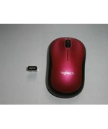 LOGITECH M185 SCROWL  2 BUTTON MOUSE &amp; USB CHIP RASBERRY RED HOT PLUG &amp; ... - $9.75