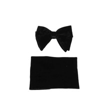 Men's Tuxedo Formal Velvet Butterfly Large Bow Tie/Hankie By J.Valintin JVBT-12 image 2