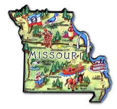 Missouri The Show Me State Artwood Jumbo Fridge Magnet - $8.49