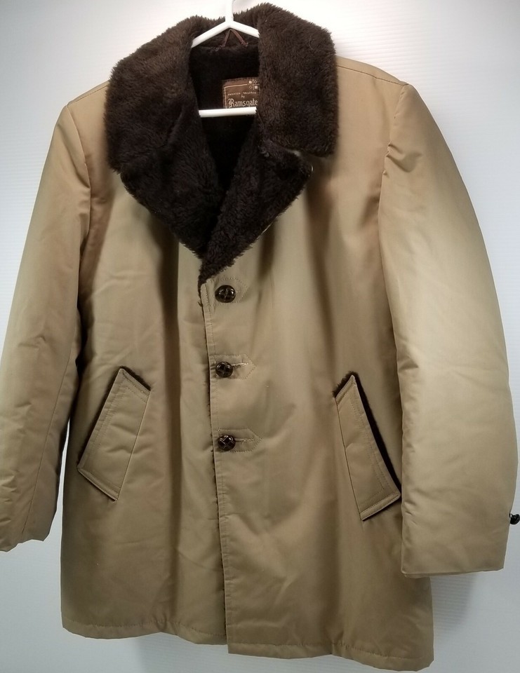 Vintage Fashion Tailored by Ramsgate Men's Tan Beige Coat Size 44 Item image 3
