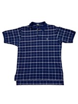 VTG USA Made Polo Ralph Lauren Pearl Button Blue Plaid Short Sleeve LARGE Shirt - £23.38 GBP