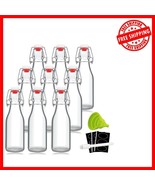 Durable 8oz Flip Top Glass Bottles - Perfect for Kombucha &amp; Sauces - 9 Pack - $660.46 MXN