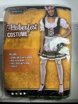 German Oktoberfest Costume Set Size Medium Halloween Rose Headband Socks Dress - £15.77 GBP