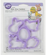 WILTON EASTER BITE-SIZE COOKIE CUTTERS SET OF 5 BUNNY DUCK TULIP EGG 199... - €5,49 EUR