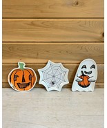 Halloween Spook-Tac-U-Lar Mini Dishes Stoneware Lot of 3 New Open Box - $29.23